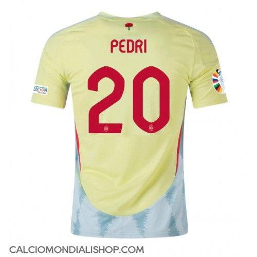 Maglie da calcio Spagna Pedri Gonzalez #20 Seconda Maglia Europei 2024 Manica Corta